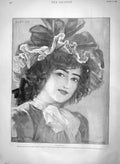 Old Antique Print 1900 Portrait Clarice Maude Bickford Jeffreys May War 20th
