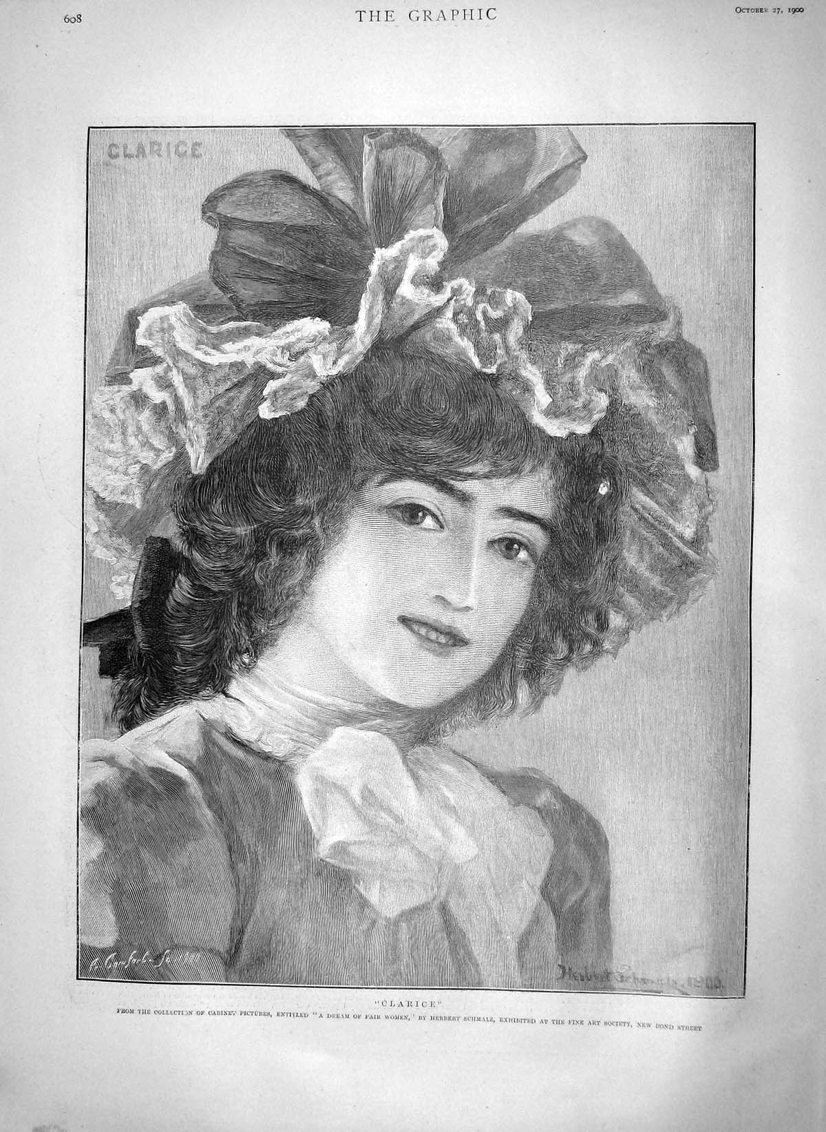 Old Antique Print 1900 Portrait Clarice Maude Bickford Jeffreys May War 20th