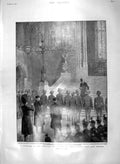 Original Old Antique Print 1900 Westminster Walter War Volunteers Deelfontein