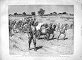 Original Old Antique Print 1900 China Coolie Food Carts Peking War Redvers 20th