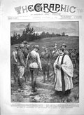 Original Old Antique Print 1900 Funeral Boer War Lieutenant White Lichtenburg