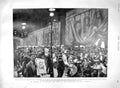 Original Old Antique Print 1900 President Kruger Marseilles Caf„© Camelots 20th