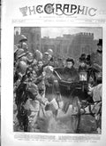Original Old Antique Print 1900 Queen Canada Siers South Africa Windsor Castle