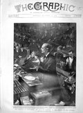 Original Old Antique Print 1900 Parliament Balfour Debate House Commons Africa