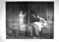 Original Old Antique Print 1900 Speak Man Bed Lady Romance Millais Fine Art