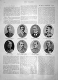 Original Old Antique Print 1900 Watts-Jones Gawne Arbuthnot Legge Bourchier War