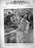 Old Antique Print 1900 Handy Man Christmas Festivities Battle Ship Clown 20th