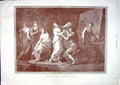 Original Old Antique Print 1900 Scene Xeuxis Composing Picture Juno Kauffman