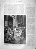 Old Antique Print 1901 Holy Year Rome Pope Santa Porta St. Peters Italy 20th