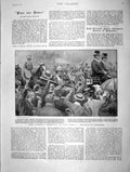 Original Old Antique Print 1901 Lord Roberts Reception Cape Town Africa Durban
