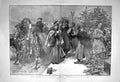 Antique Old Print 1901 New Year'S Eve Russia Street Scene Buying Presents 0 20th