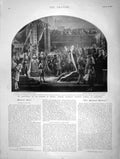Original Old Antique Print 1901 Elector Frederick Prussia Crowning Konigsberg