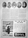 Old Antique Print 1901 Harris Melliss Lawrence Doxat Curtis Bovril Drink 20th