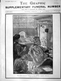 Original Old Antique Print 1901 Funeral Queen Victoria George'S Chapel Windsor
