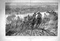 Original Old Antique Print 1901 Artillery Horses Crossing Drift Kareepoort War
