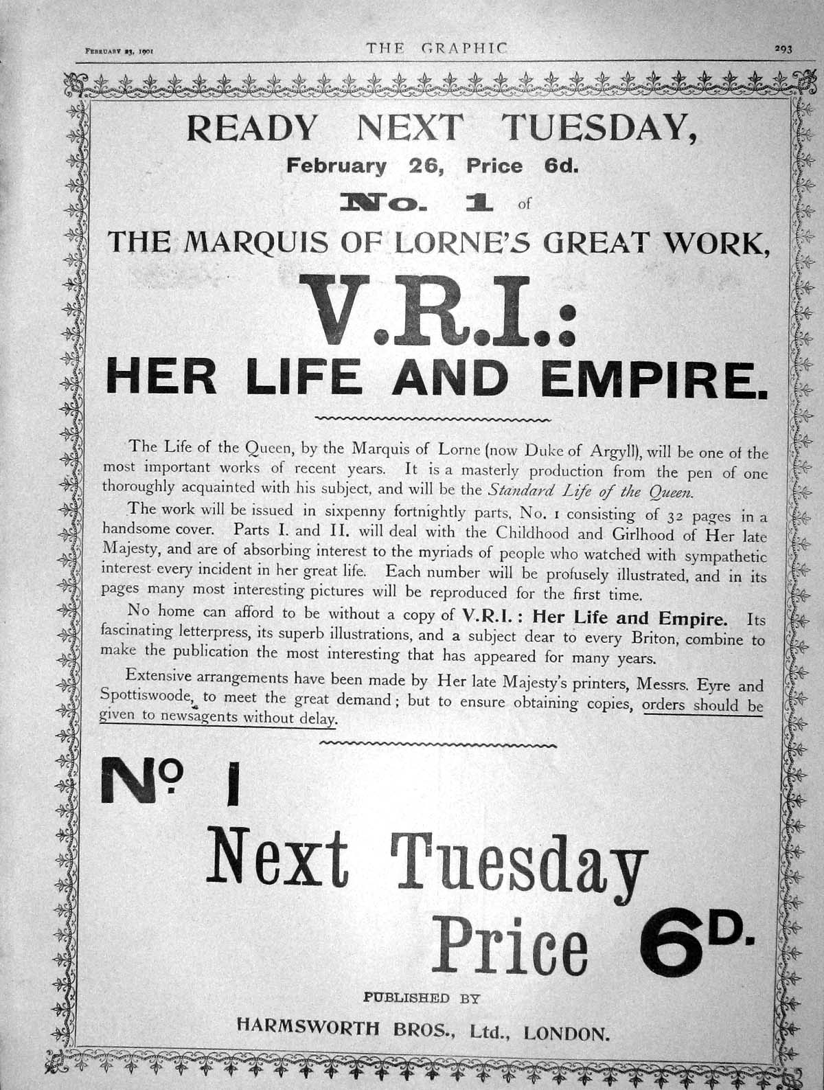 Original Old Antique Print 1901 Advertisement Marquis Lorne Mappin Webb 20th