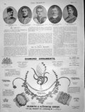 Original Old Antique Print 1901 War Jones Wombwell Clowes Lloyd Green Diamond