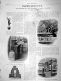 Old Antique Print 1901 Super-Aeration Mineral Water Maharajah Bulrampur 20th