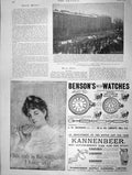 Old Antique Print 1901 Procession Milan Verdi Pears Soap Bensons Watches 20th