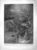 Original Old Antique Print 1901 Monarch Glen War-Path Highlands Scotland Stag