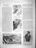 Original Old Antique Print 1901 Theatre Infirmary Halifax Rock Monument Vienna