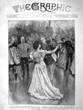 Original Old Antique Print 1901 German Crown Prince Vienna State Ball Joseph