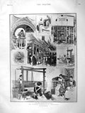 Original Old Antique Print 1901 Glasgow Exhibition Poulsen Telephonic B 20th