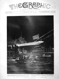 Original Old Antique Print 1901 America Cup Defender Launch Ship Const Victorian
