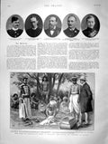 Original Old Antique Print 1901 Duke Cornwall Veddahs Kandy Forbes Paget Boyle