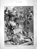 Original Old Antique Print 1901 Porte Post Offices British Mail Galata A 20th
