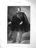Original Old Antique Print 1901 Portrait Count D'Olivares Duke Cornwall Si 20th