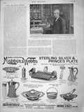 Original Old Antique Print 1901 Berthelot Chemist French Academy Mappin Webb