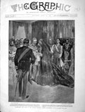 Original Old Antique Print 1901 Queen Margherita King Birth Italian Princess