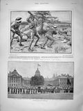 Old Antique Print 1901 War Medals King Horse Guards Parade Burgher Police 20th