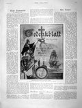 Original Old Antique Print 1901 Memorial Card German Sailors China Wa Victorian