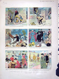 Original Old Antique Print 1901 Colour Police Music Instrument Relief Column
