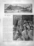 Old Antique Print 1901 Girl Graduates Sydney Duke Cornwall Fisher Ships 20th