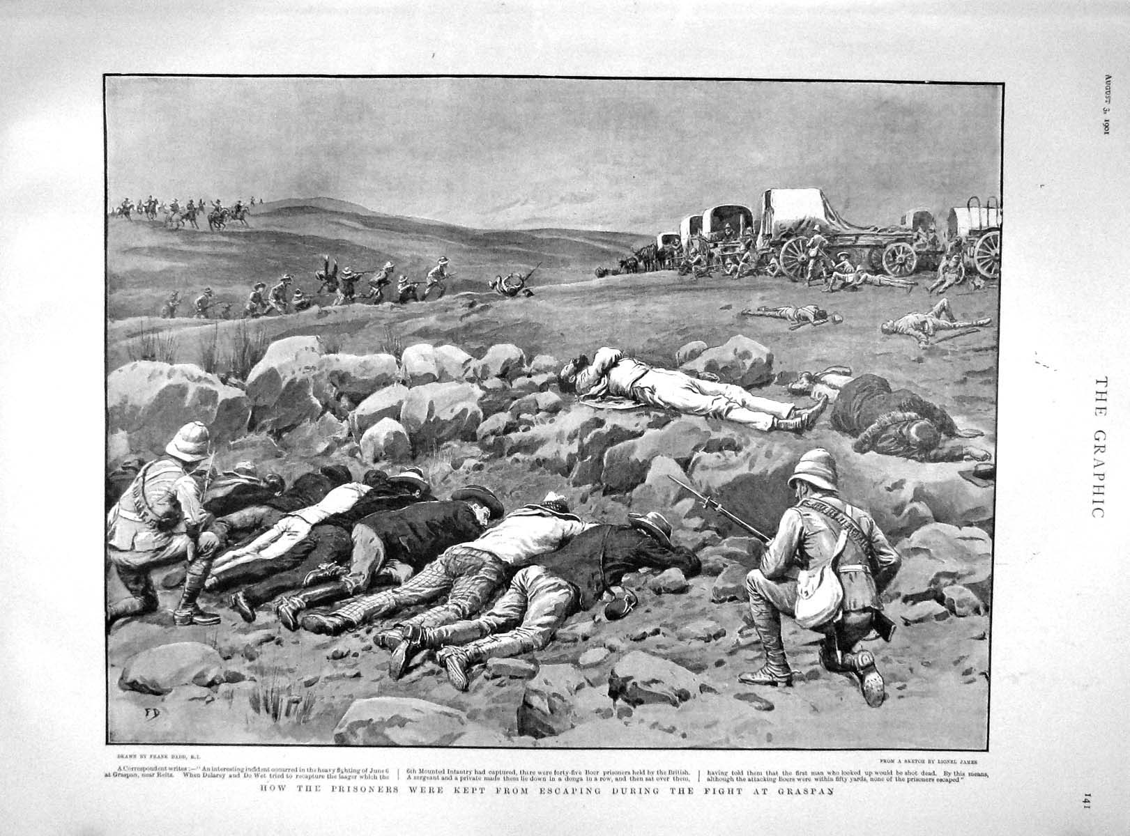 Old Antique Print 1901 Prisoners War Graspan Reltz Duke Cornwall Auckland 20th