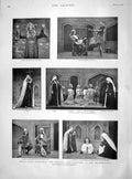 Old Antique Print 1901 Every-Man Morality Theatre Ship Jupiter Navy War 20th