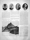 Original Old Antique Print 1901 Matterhorn Maliam Lecky Black Ferguson Westcott