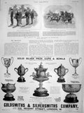 Original Old Antique Print 1901 Fire Brigade Display Ranelagh Gsmiths London