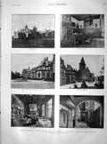 Original Old Antique Print 1901 Friedrichshcastle Cronberg Shooting Partridge