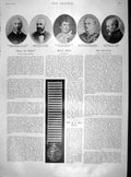Original Old Antique Print 1901 Beach Deuntzer Brodrick Sherer Clarke War Medal
