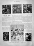 Original Old Antique Print 1901 Unionist Demonstration Belnheim Palace Balfour