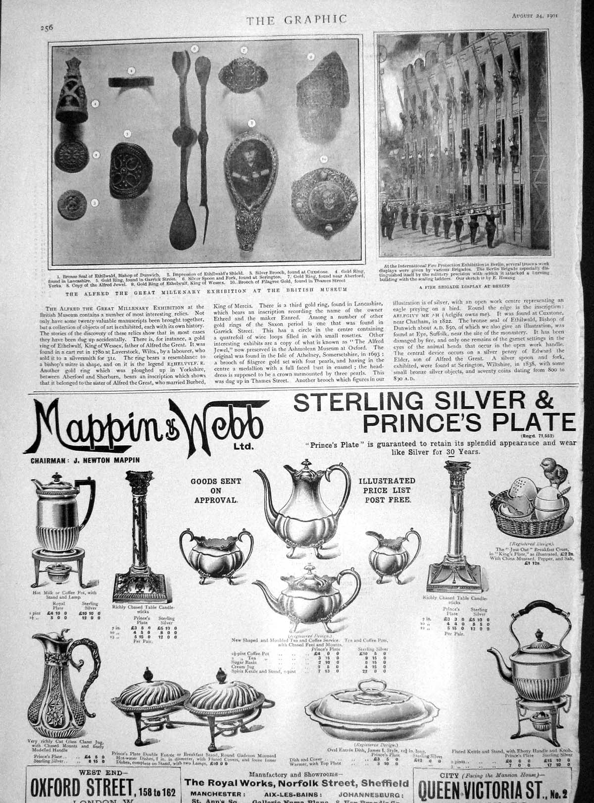 Old Antique Print 1901 Alfred Great Exhibition Museum Fire-Brigade Berlin 20th