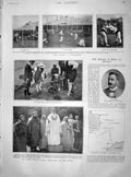 Old Antique Print 1901 Games Grasmere Sport Holbein Channel Swim Dublin 20th