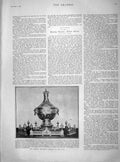 Original Old Antique Print 1901 German Emperor William Present King Epergne