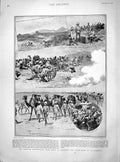 Original Old Antique Print 1901 British Siers Aden Arab Fort Ad Darega Kent