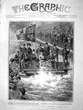 Old Antique Print 1901 Duke Duchess Cornwall Ottawa Lumber Slide Canada 20th