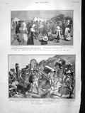Old Antique Print 1901 Boer Refugee Camp Trasvaal Mobile Column Kitchener 20th